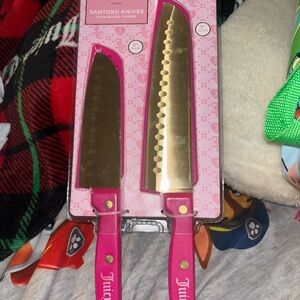 Juicy Couture Pink and Gold Knife Set